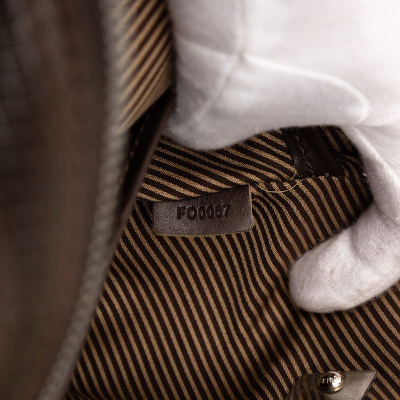 Louis Vuitton Cuir Bequia Trotter MM Crossbody Shoulder Bag M95320 Brown