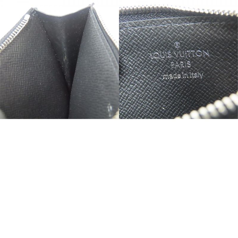 Louis Vuitton Coin Case Coin Card Holder M30271 Monogram Eclipse Taiga Noir