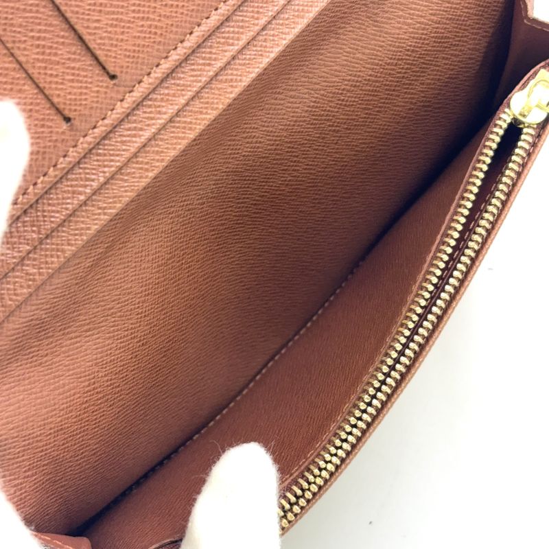 Louis Vuitton Portefeuille Blazer Monogram PVC Brown Bifold Long Wallet Gold