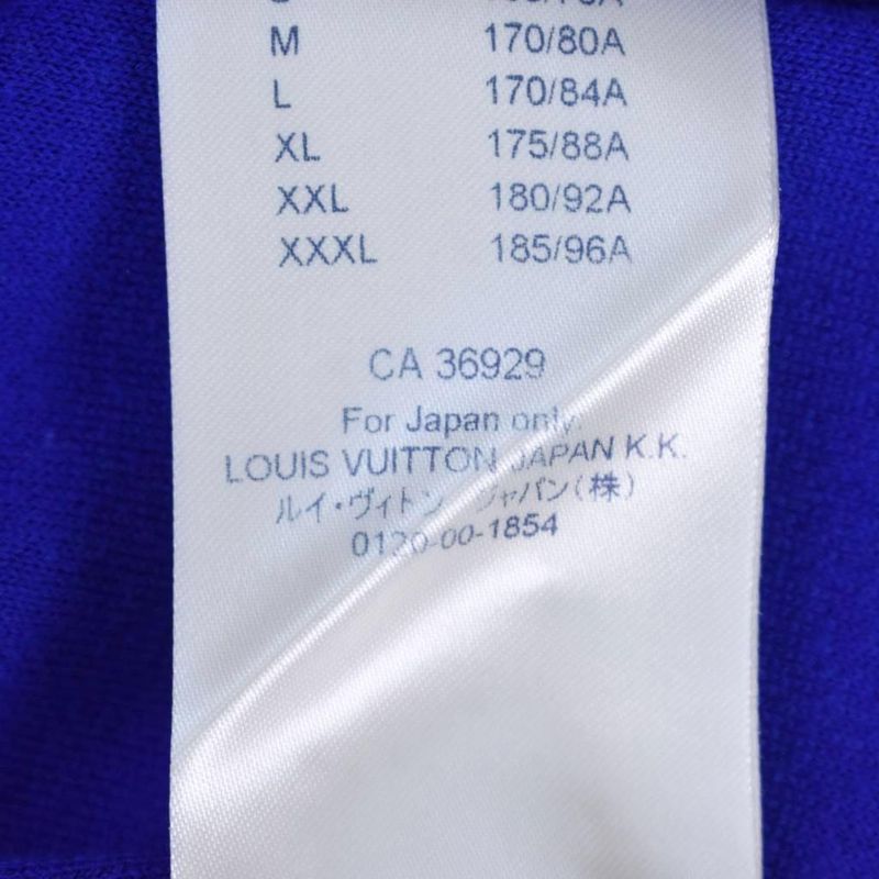 Louis Vuitton 21SS LVM Intarsia Knit Sweater Short Sleeves M Blue Rm211m ZLW