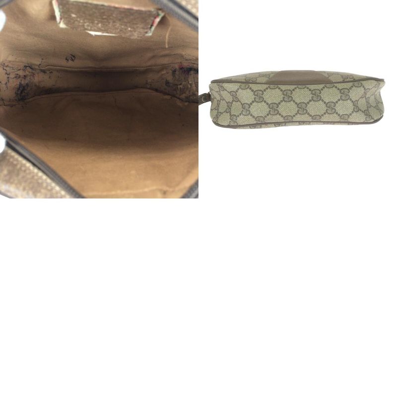 Gucci Sherry Line Beige Brown GG Supreme Canvas 89 01 034 Clutch Bag Second Bag