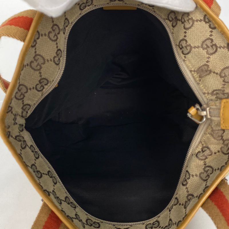 Gucci GG Pattern Tote Bag Sherry Line Web Tote Bag GG Canvas Beige Brown Women