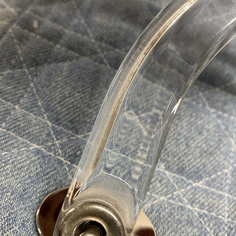 Dior/christian Dior Handbag Lady Dior Medium Bag Light Blue Plastic Handle