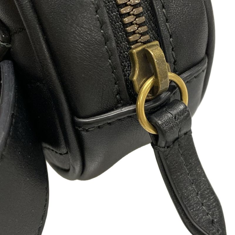 Gucci Waist Pouch GG Marmont Quilted Leather Belt Bag 476434 Black Leather