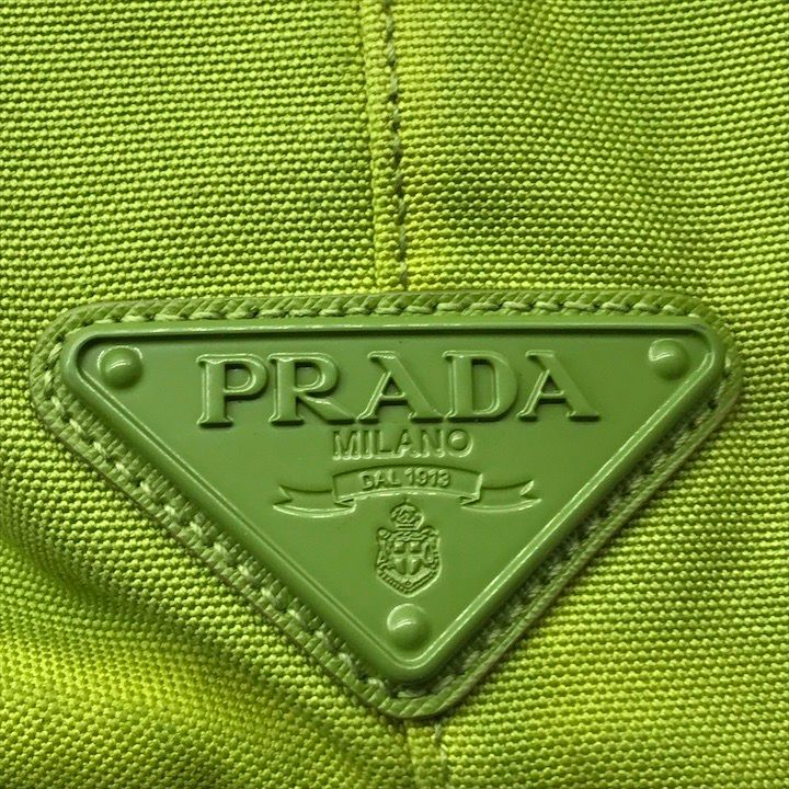 Prada Canvas 2-Way Bag Vivid Green Bag