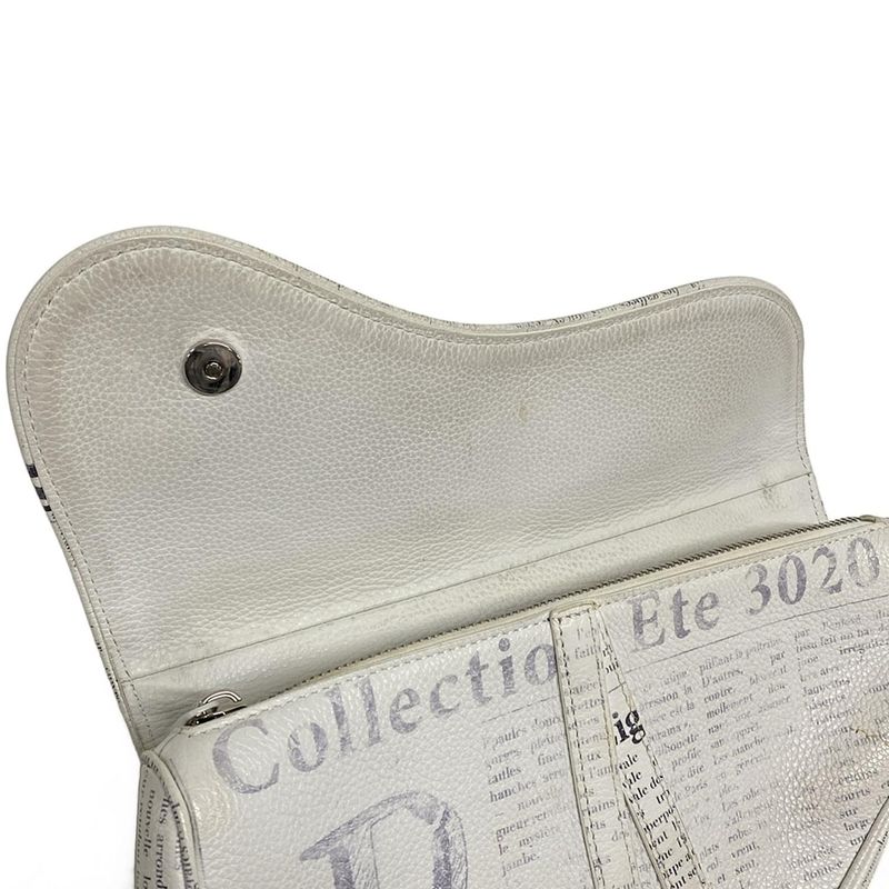 Dior/christian Dior Shoulder Bag Saddle Bag 1adpo093ywl_h51e White And Gray