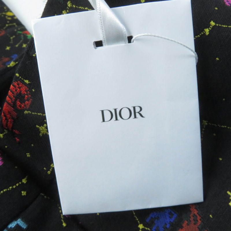 Christian DIOR 241p05a7203 Lucky Motif Pixel Silk Blend Constellation Pants