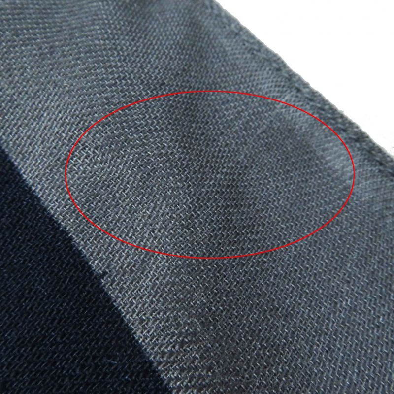 Louis Vuitton Mp1817 Wool Silk Monogram Patterned Scarf Navy Gray With Box Made