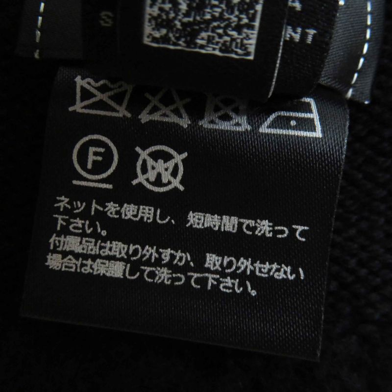 CHANEL Wool Cashmere Coco Mark Bicolor Knit Gloves / Knit Cap 2-piece Set Black