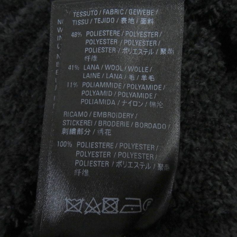 Balenciaga 2020 651106 BB Emblem Logo Embroidered Raised Fabric Pile Knit