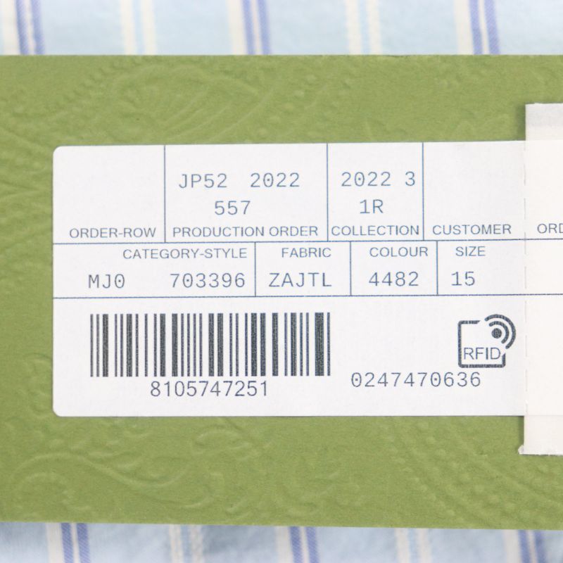 Gucci 22AW 703396 GG Embroidered Striped Pattern Logo Button Long Sleeve Long