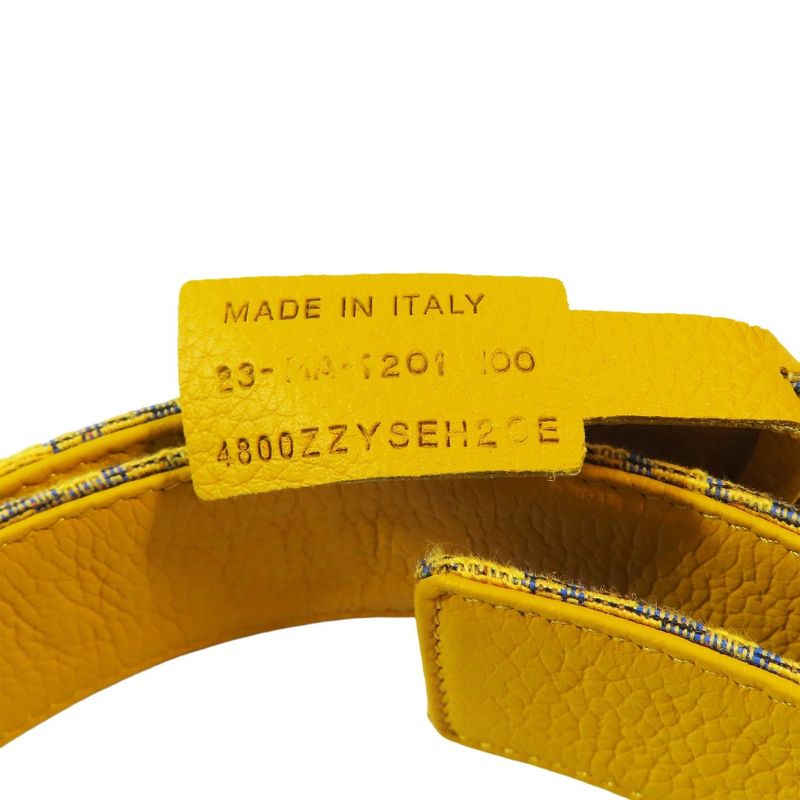 Unused DIOR Oblique Jacquard Belt Reversible Trotter Total Leather Canvas