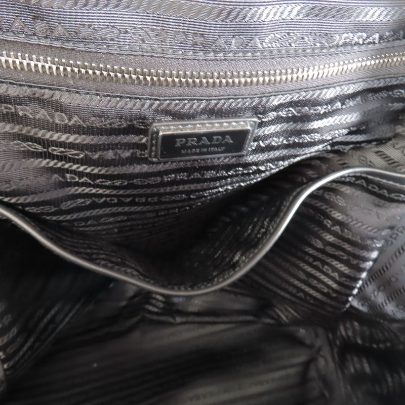 Prada Saffiano Leather Backpack Bag Triangle Logo Triangle Logo Cabasn 2vz102