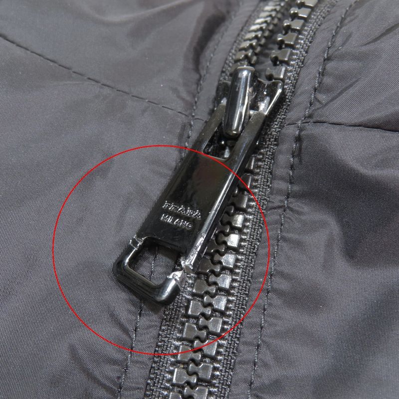 21aw Prada Re-Nylon Triangle Logo Re-Nylon Bicolor Hooded Coat Long Jacket XS