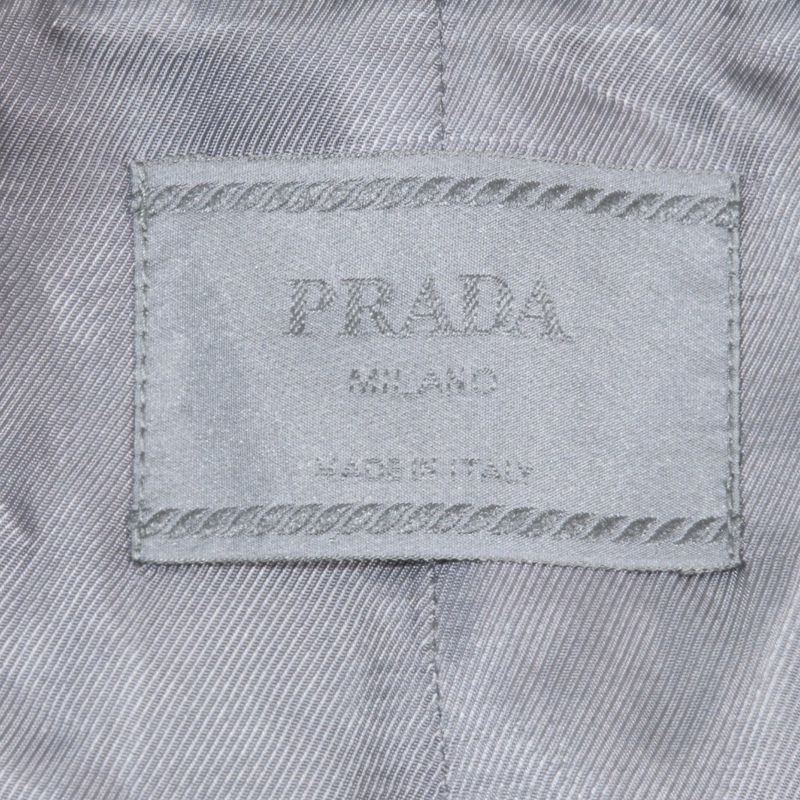 Plada Prada Nylon Trench Coat Outerwear Jacket 90s 00s Vintage L Navy Mens Used