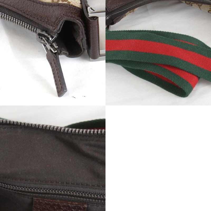 Used" Gucci Sherry Line 181092 1669 Shoulder Bag GG Canvas Brown