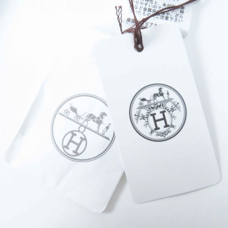 Hermes 24AW 4e2611d3 Virgin Wool Blue Ocean H Pattern Long Sleeve Knit