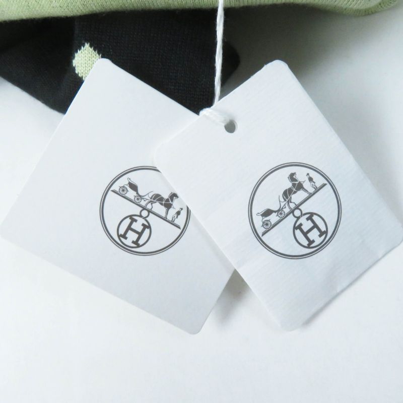 Hermes 2022 2h2302d8 Cashmere Silk Diamond Pattern Knit Skirt Black Light