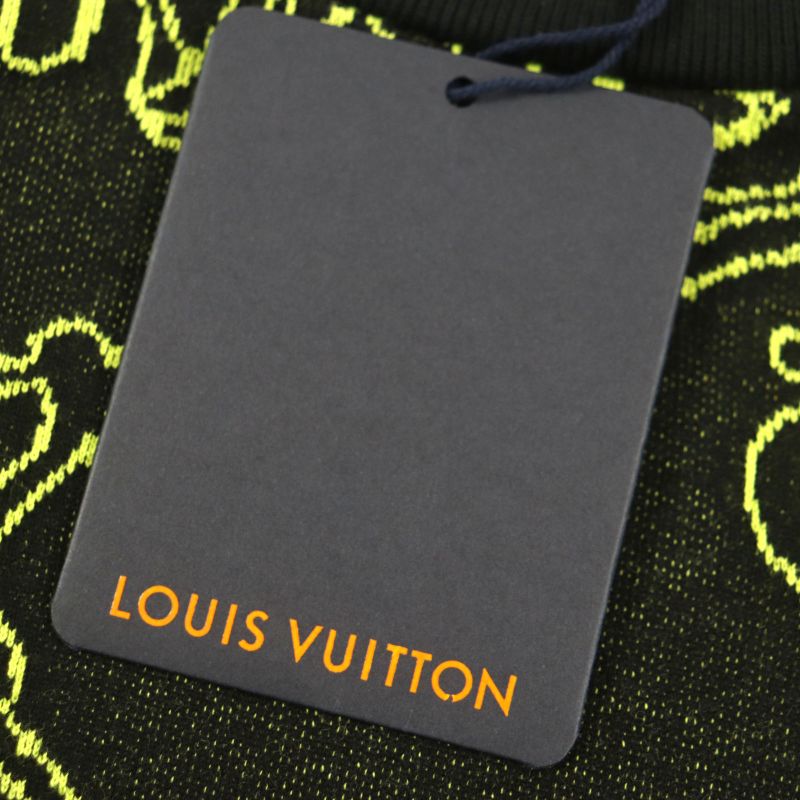 Louis Vuitton 23AW Wavy Monogram 100% Cotton Crewneck Jacquard Knit Sweater