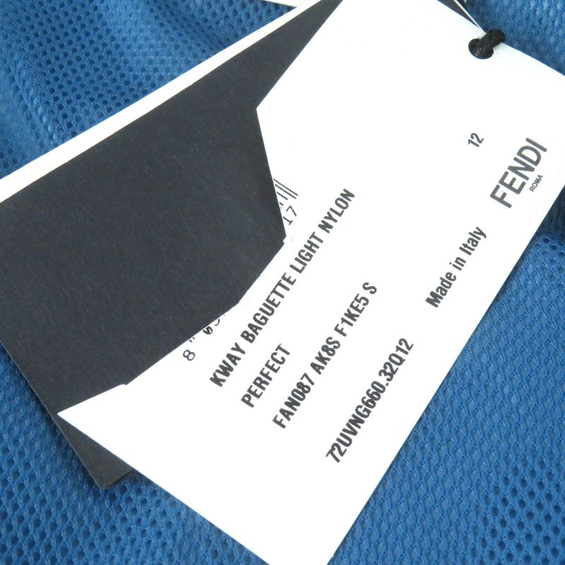 Fendi 23SS Fan087 Baguette BAG Jacket Baguette Bag Jacket Zip Up Jacket Blue S