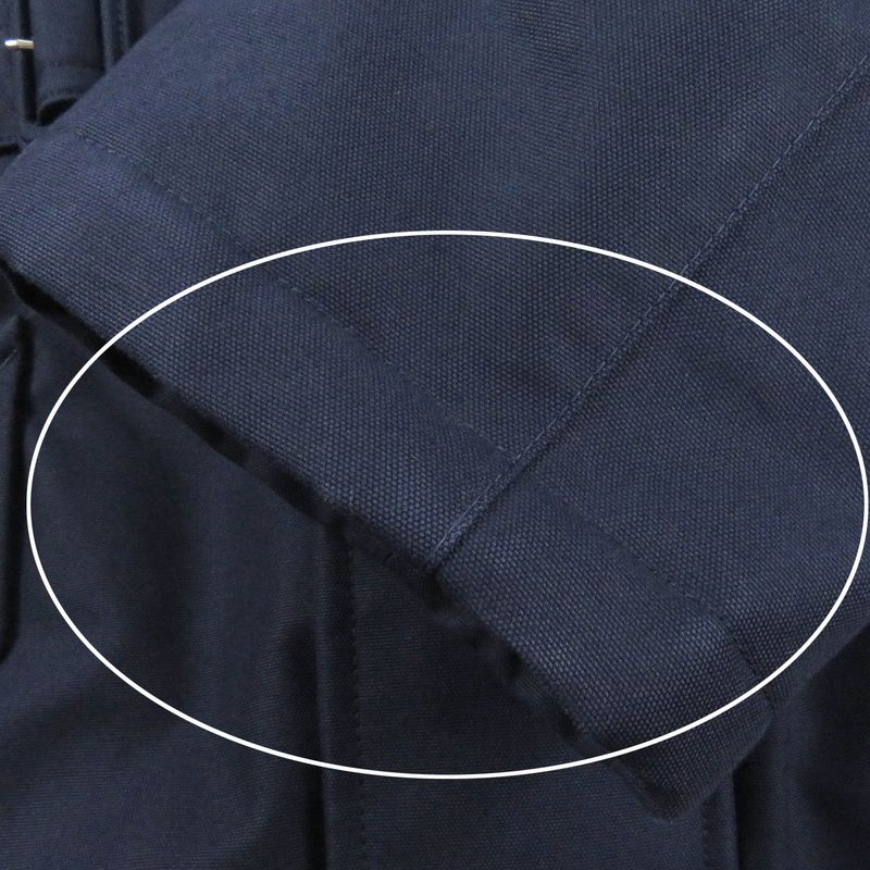 Prada 22AW Sgo132 Triangle Logo Cotton Belted Mod Coat Navy L Made In Italy