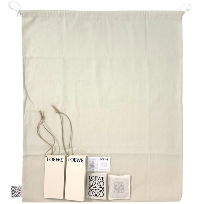 Loewe Tote Bag Folded Tote Medium Black Bordeaux Pink