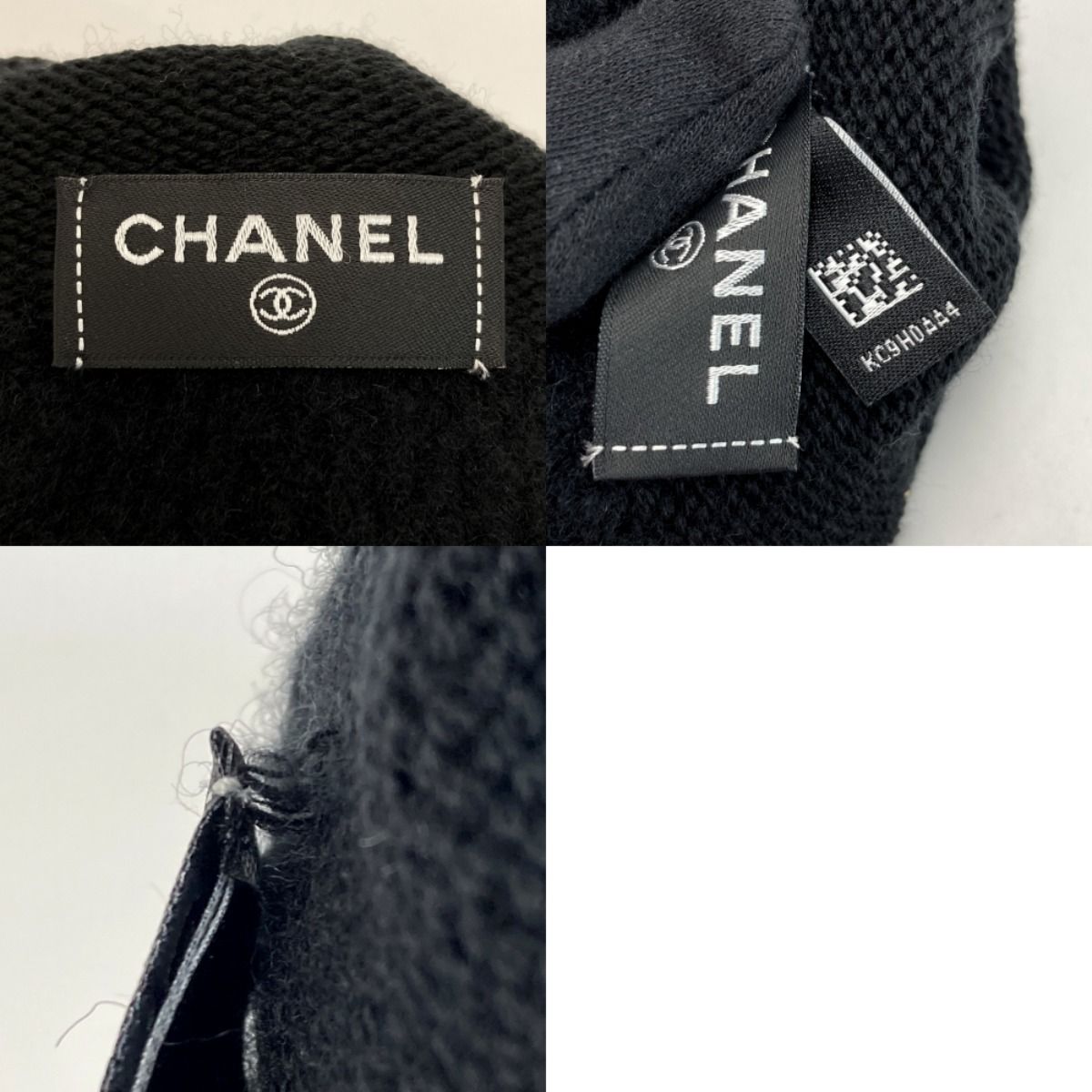 Chanel Cocomark Gloves Black Knit Gloves