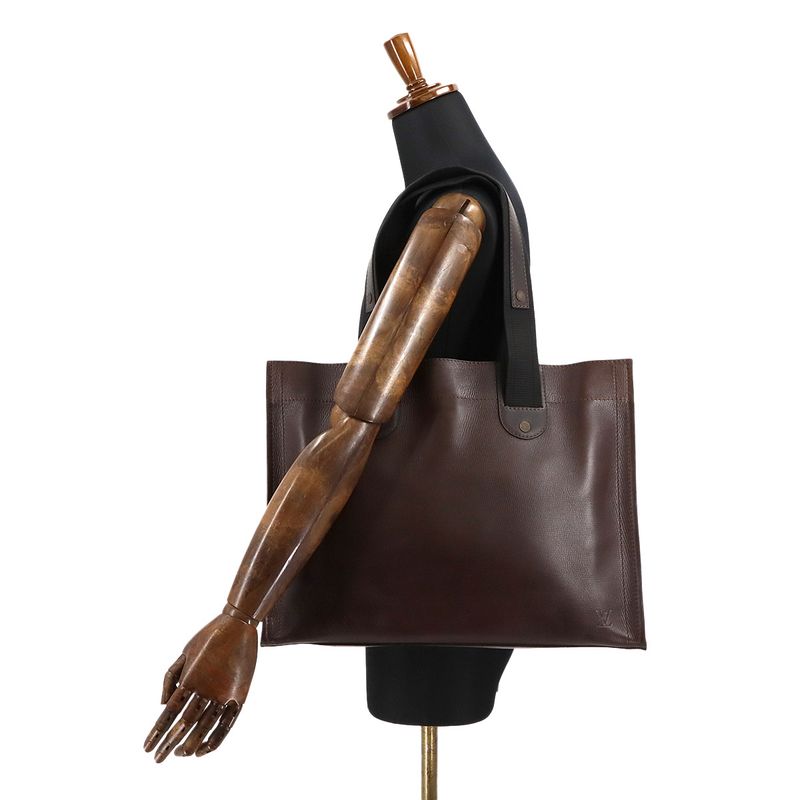 Louis Vuitton Utah Mohikon Tote Bag Leather Cafe M92531 Utah Mohikon 90299224