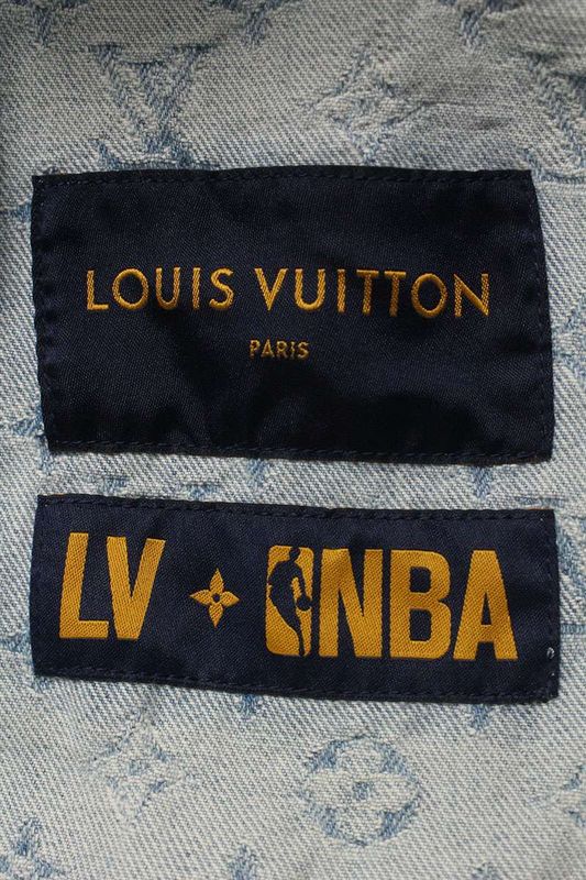 Louis Vuitton 21AW Rm212m UZD Hla01w NBA Zip Through Hoodie Denim Jacket Men 58