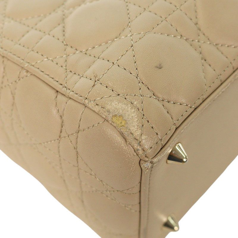 Christian Dior M0565ocea Lady Dior Quilted 2wayleather Handbag Ladies Medium