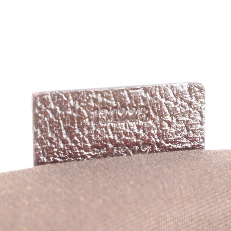 Gucci GG Canvas Sherry Line Leather Handbag Tote 131228 Brown Women ECE Cy30-10