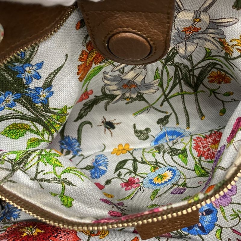 Gucci Handbag Bamboo 323660 Leather Brown Chien Pan Gold Hardware 2way Bag