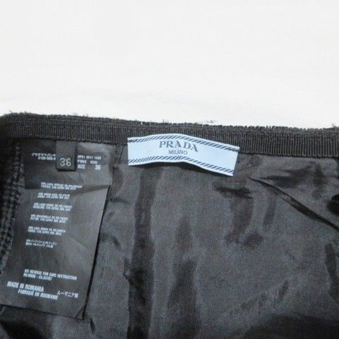 Prada 2011 Tweed Skirt Knee Length Tight Virgin Wool 36 Size XS Equivalent