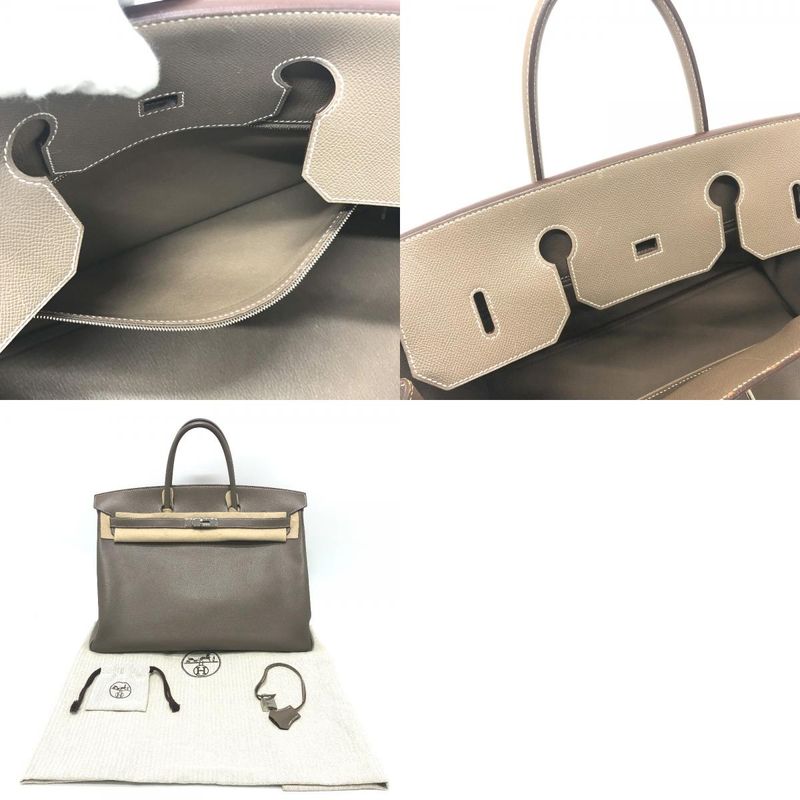 Hermes Handbag Birkin 40 Vaux Epson Svhardware Etoupe Brown