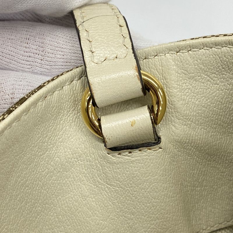 Gucci Tote Bag GG Canvas Horsebit 623694 Canvas Brown White Gold Hardware
