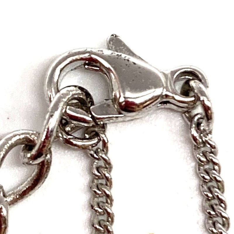 Christian Dior Necklace Logo Silver Ladies Accessories Pre-Owned 006480