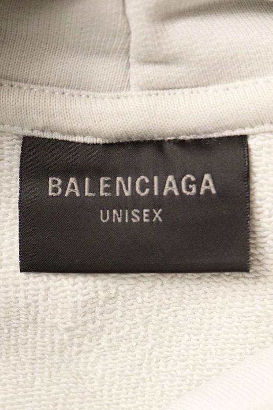 Balenciaga 25SS 803265 Trvs9 Damaged Logo Pullover Hoodie Men's M
