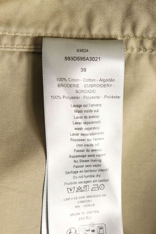 Dior 593d595a3021 Logo Embroidered Long Sleeve Shirt Men 39