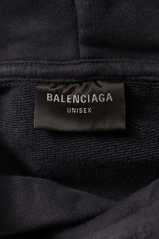 Balenciaga 803265 Trva2 Vintage Finish Pullover Hoodie Men's XXS
