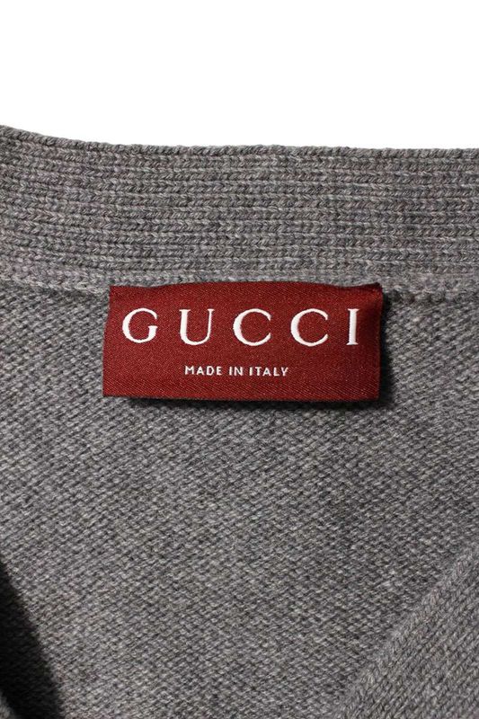 Gucci 25SS 806194 Xkekx Logo Embroidered Argyle Pattern Cardigan Men's L