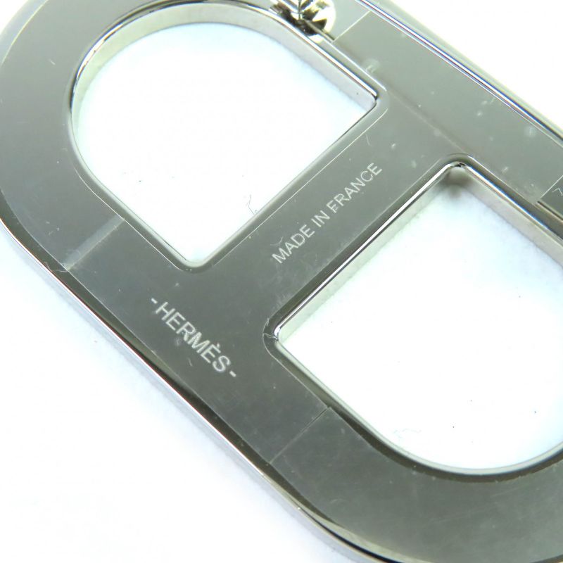 Hermes Chêne D'ancre Brooch Leather Silver Hardware Current Black With Box And