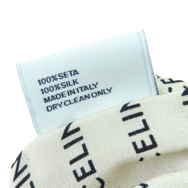 Celine 46y352sib Rayures Chou 100% Silk Gold Finish Brass Triomphe Hair Tie