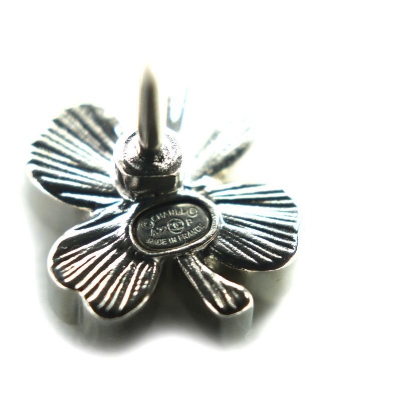 CHANEL A22P Coco Mark Icon Rhinestone No.5 Clover Bottle Pin Brooch Set Of 3