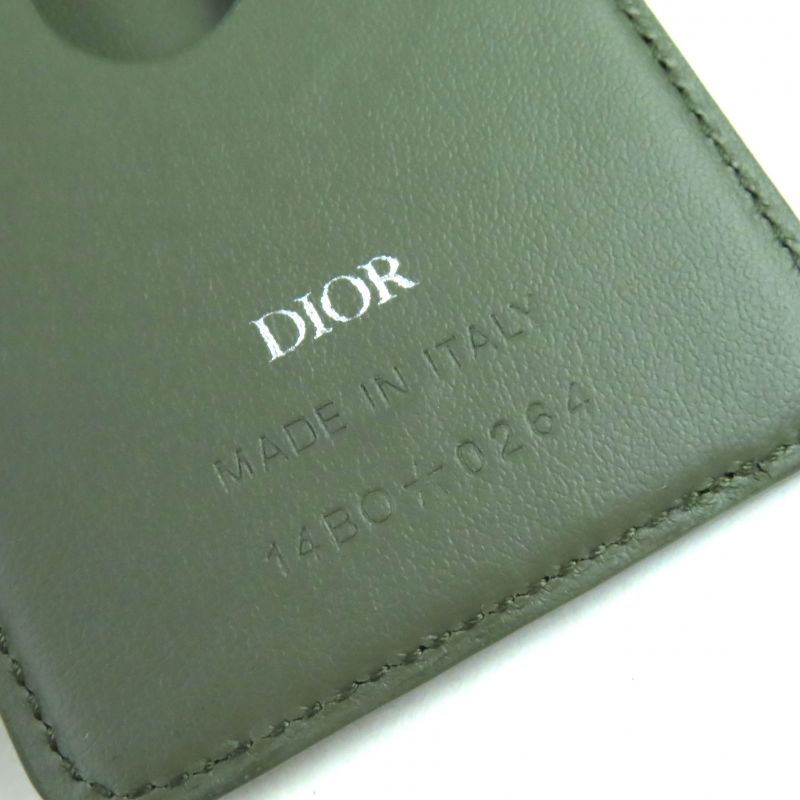 Dior Christian Dior Saddle Logo Magnet Gravity Leather Card Holder Card Case