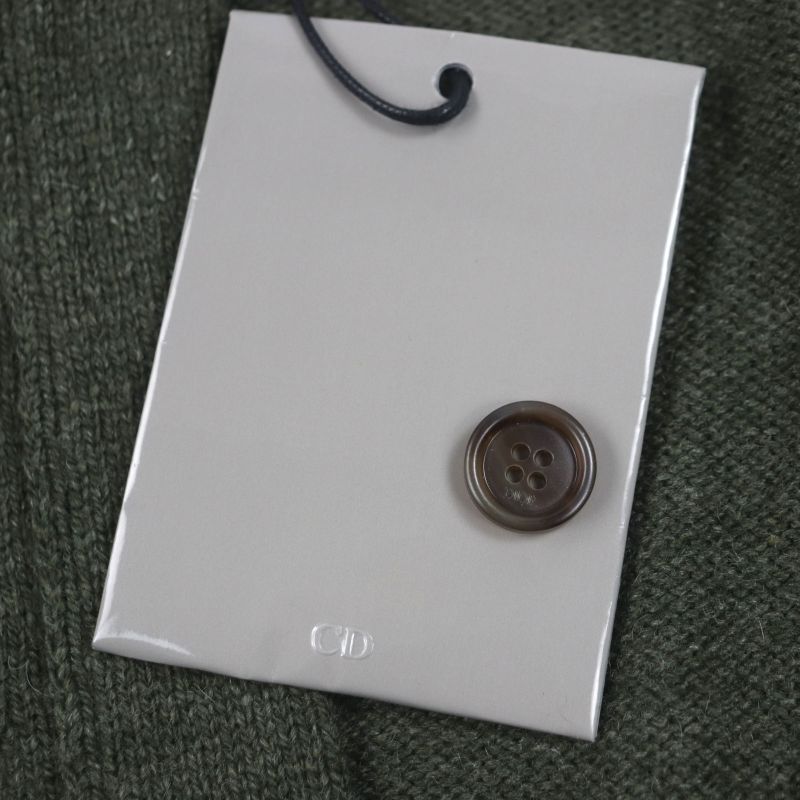 DIOR Homme 243m230at474 Logo Patch V-neck Logo Button Cashmere Jersey Couture