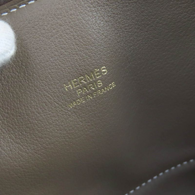 Hermes Bolide 31 Taurillon Clemence Etoupe Gold Hardware Handbag Engraved U