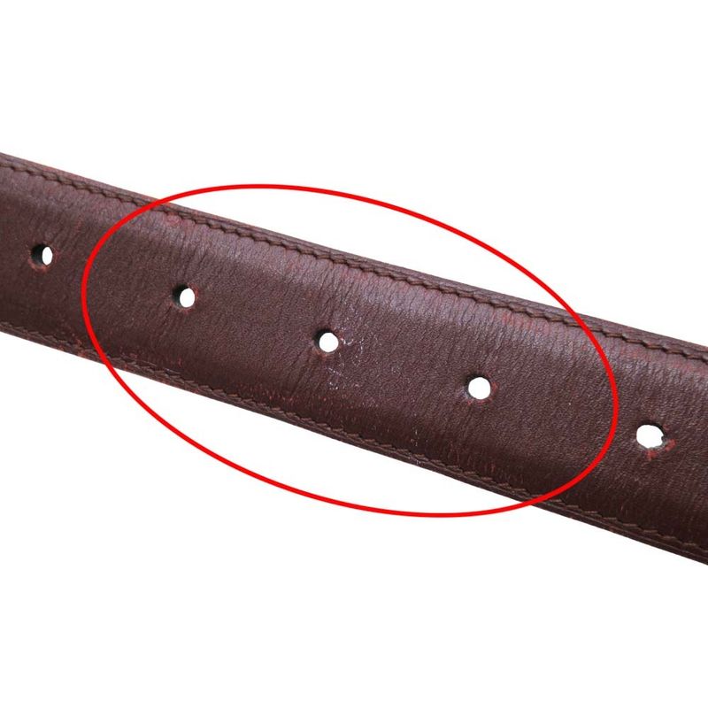 Cartier Must de Cartier Must Line Leather Belt Gold C Buckle Dove Type Bordeaux