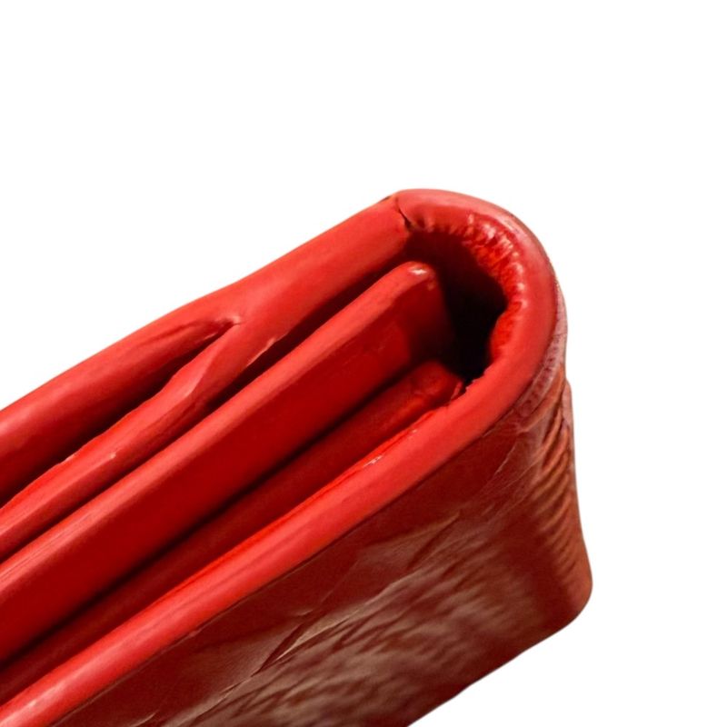 Good Bottega Veneta Intrecciato Leather Fold Long Wallet Long Wallet Red Men's