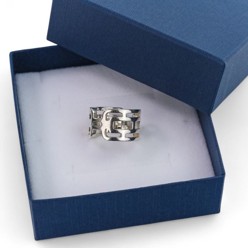 Good Hermes Arcane PM Ag925 Ring Size 52 Size 12 Silver Ladies Used