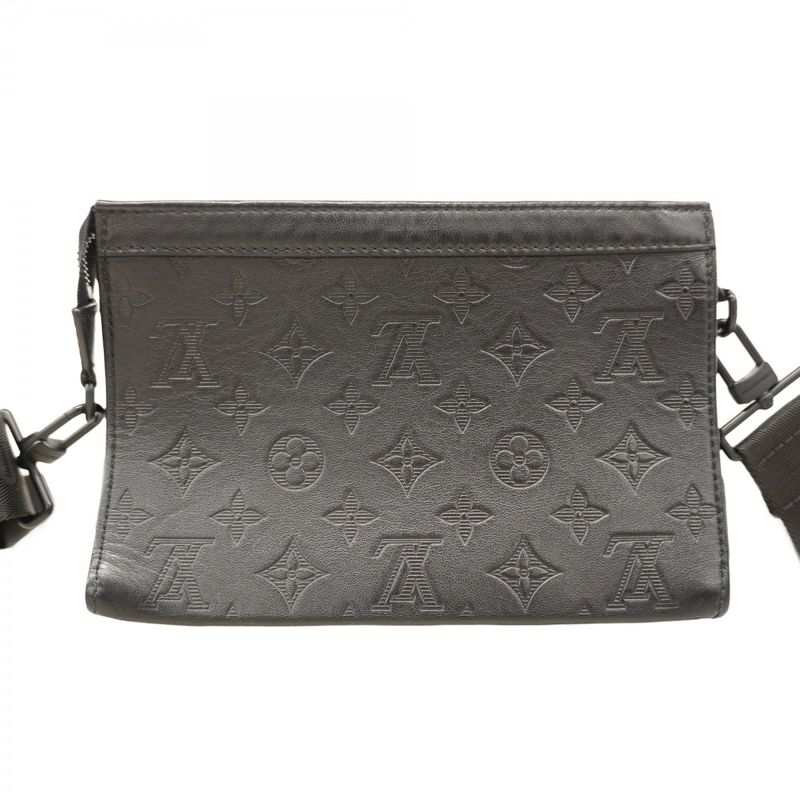 Louis Vuitton Shoulder Bag Monogram Shadow Gaston Wearable Wallet M81115 Black